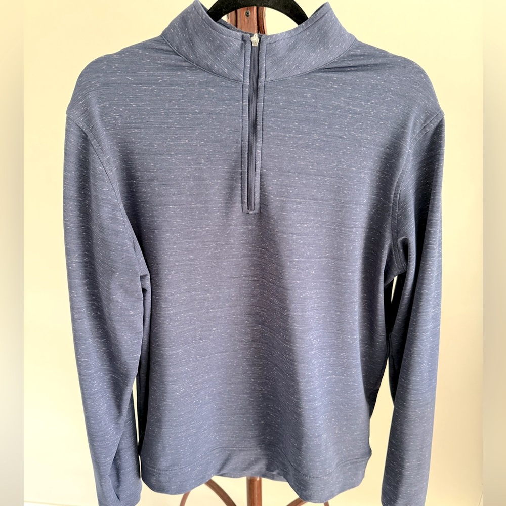 Peter Millar Crown Comfort Pullover - Quarter Zip. Size Medium. Navy.